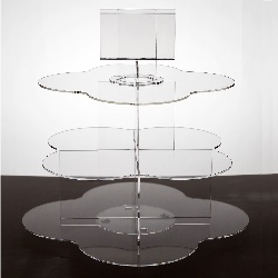 Espositore da tavolo circolare in plastica trasparente