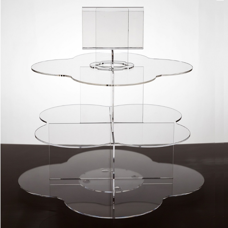 Espositore da tavolo circolare in plastica trasparente