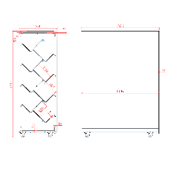 Gondola espositiva bifacciale in plexiglass
