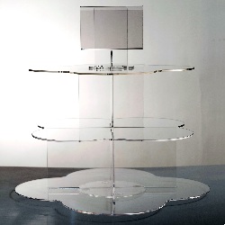 Espositore da banco circolare in plastica trasparente