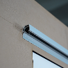 Binario ammortizzato per porta scorrevole in plexiglass