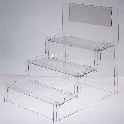 espositore gradinale da tavolo trasparente